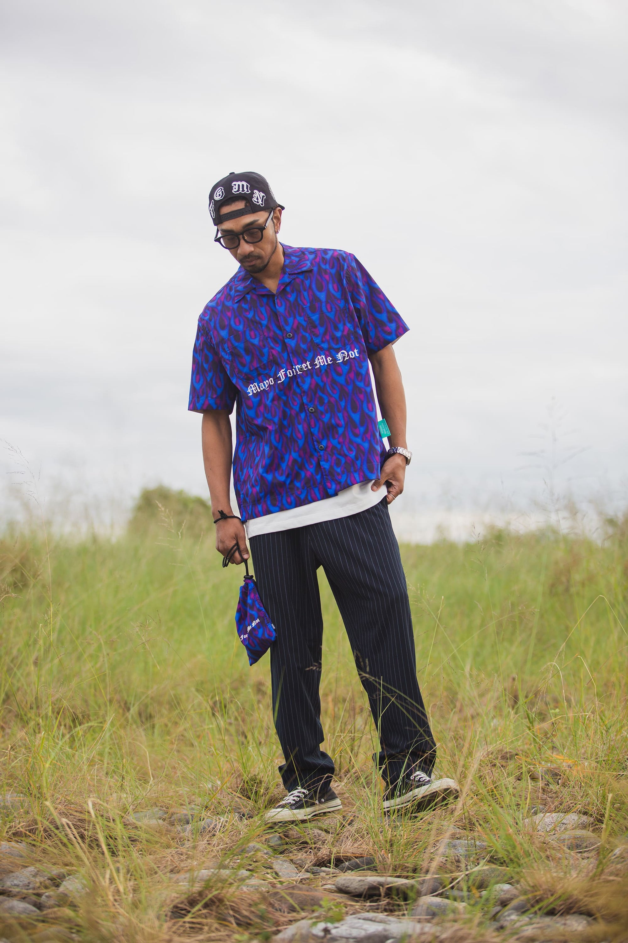 MAYO LOGO EMBROIDERY DRAWSTRING BAG