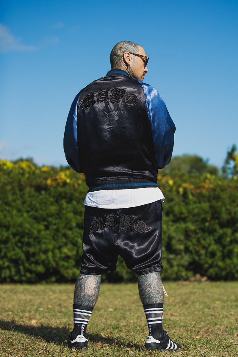 EAGLE THUNDER EMBROIDERY REVERSIBLE SOUVENIR JACKET – MAYO EAGLE THUNDER EMBROIDERY REVERSIBLE SOUVENIR JACKET – MAYO