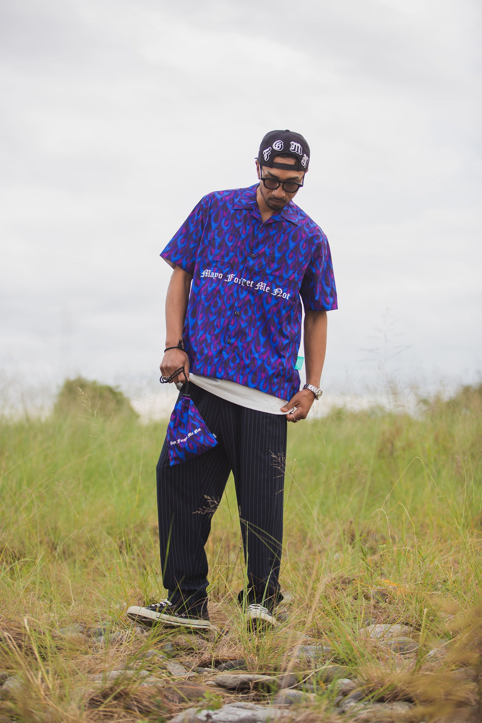 MAYO LOGO EMBROIDERY DRAWSTRING BAG