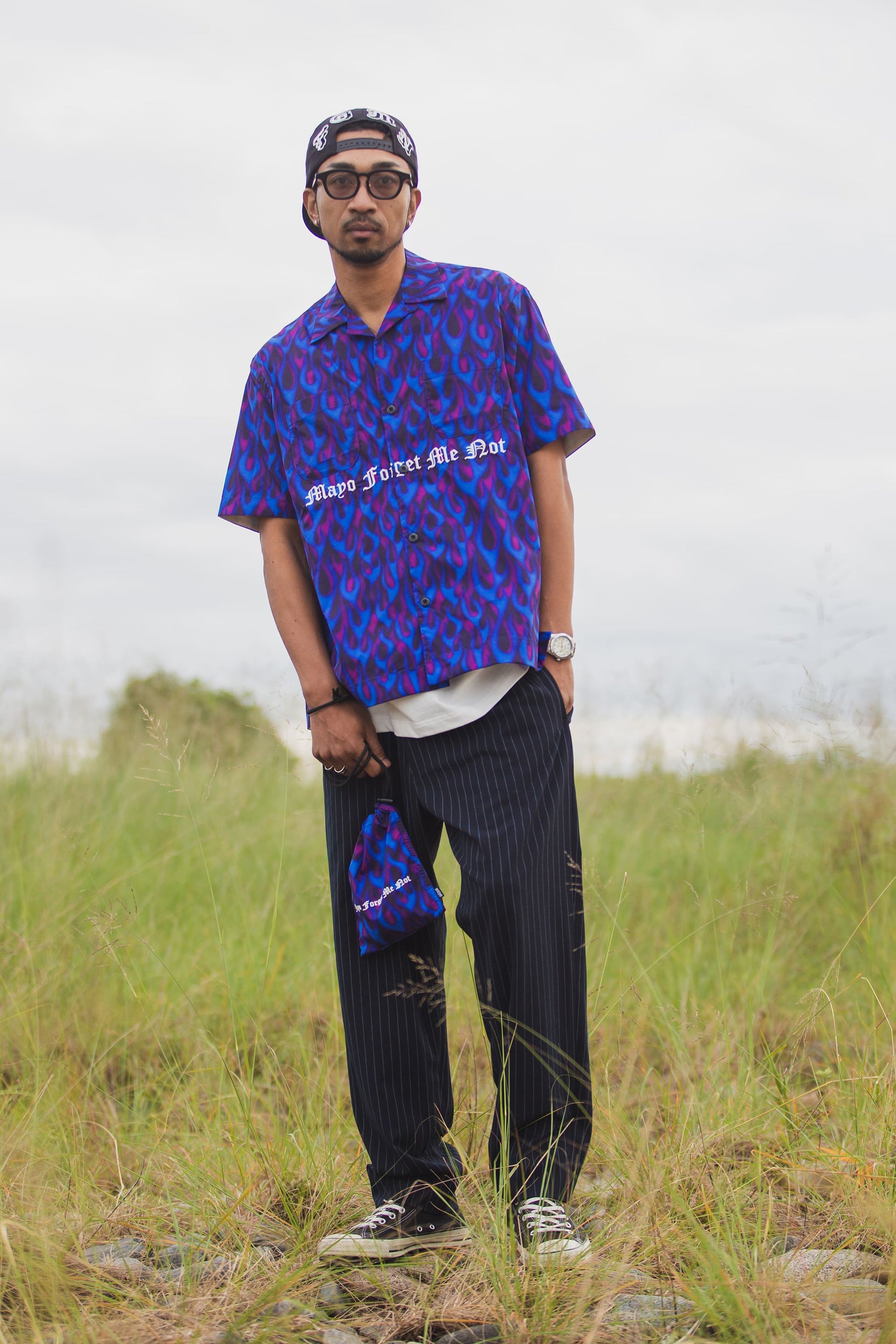 MAYO LOGO EMBROIDERY DRAWSTRING BAG