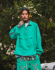 【WEB LIMITED】MAYO BONES Embroidery Nylon Anorak - KINMIYA BLUE