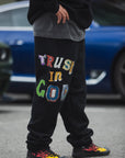 TRUST IN GOD EMBROIDERY SWEAT PANTS