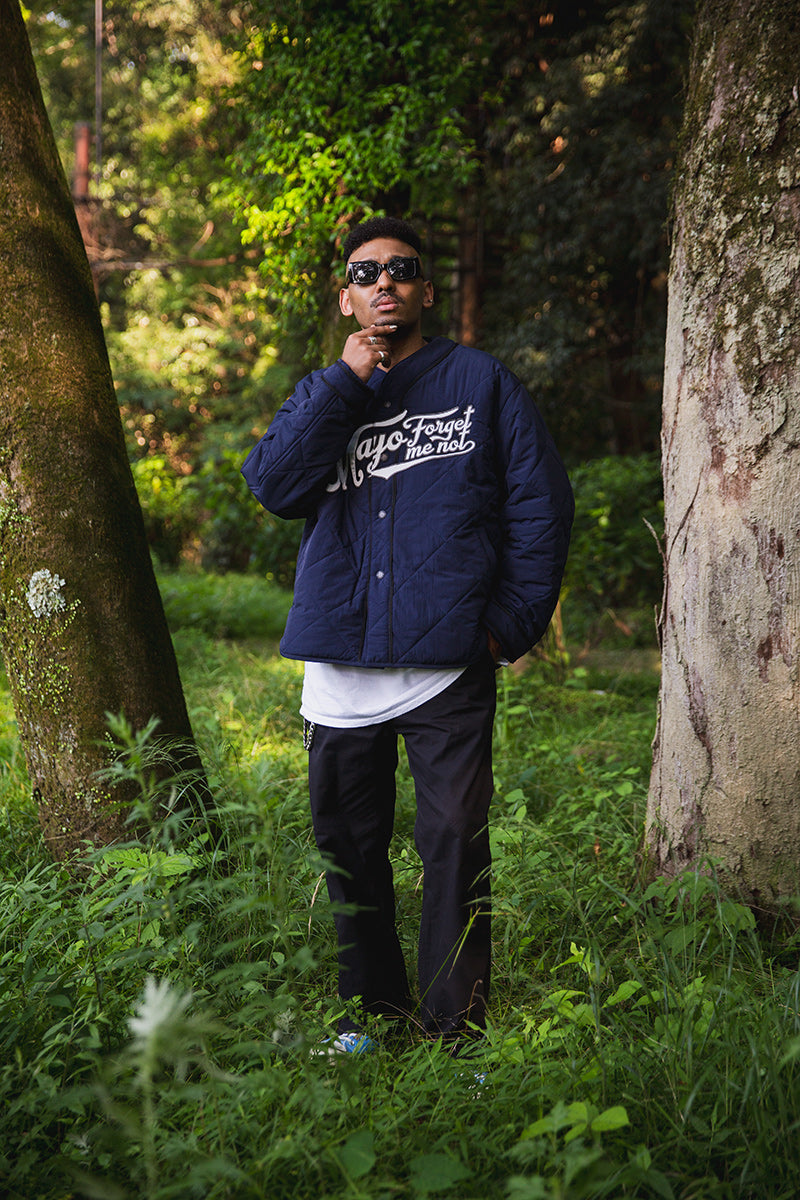 BASEBALL EMBROIDERY NYLON JKT