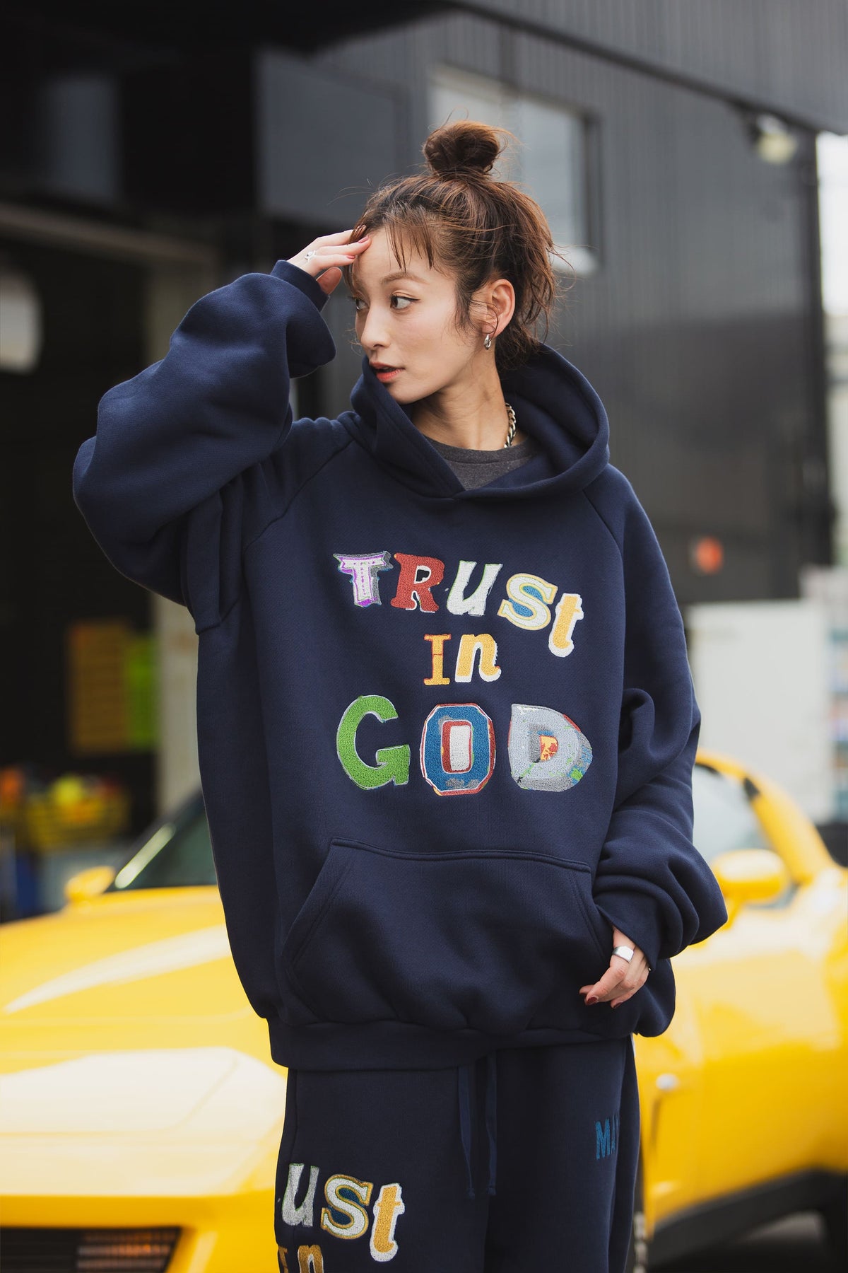 TRUST IN GOD EMBROIDERY SWEAT PANTS