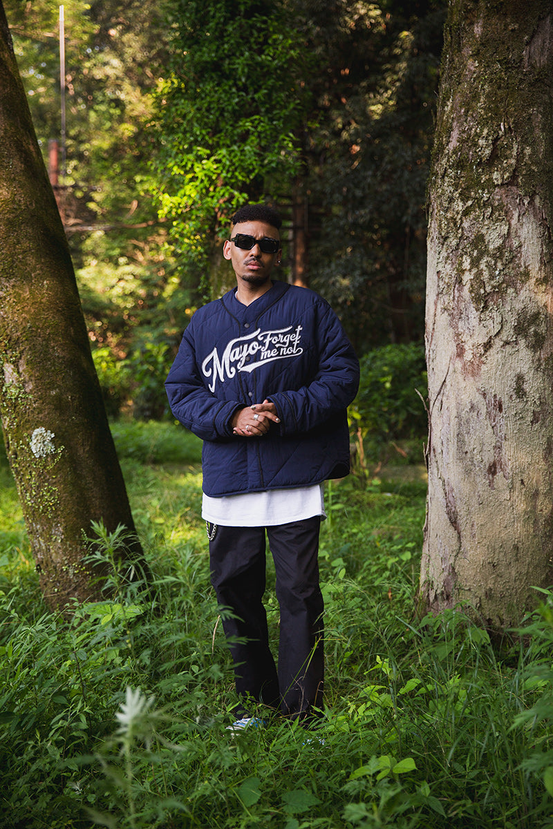 BASEBALL EMBROIDERY NYLON JKT