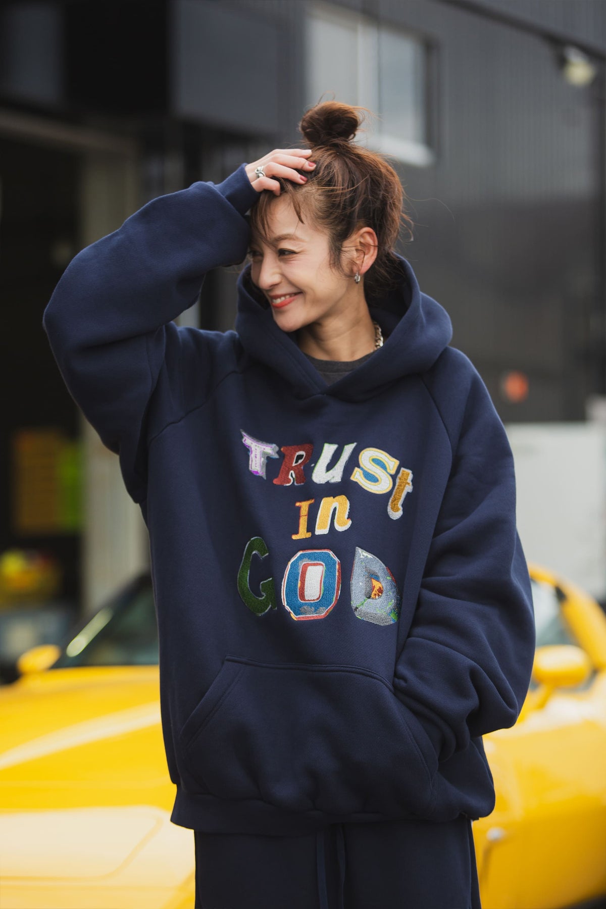 TRUST IN GOD EMBROIDERY SWEAT PANTS