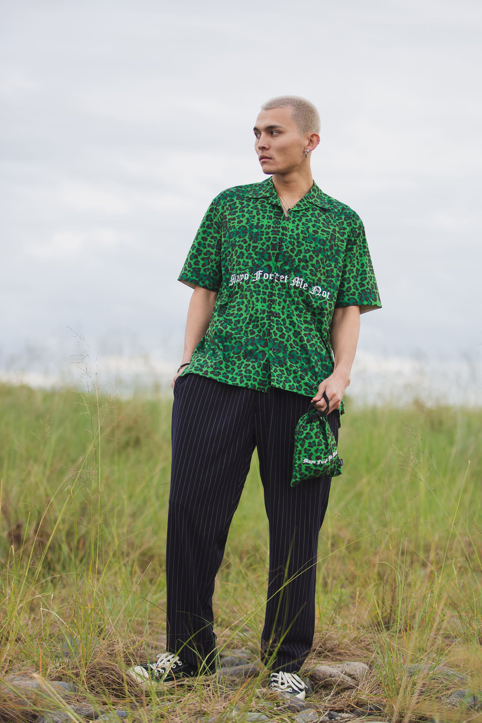 MAYO LOGO EMBROIDERY DRAWSTRING BAG