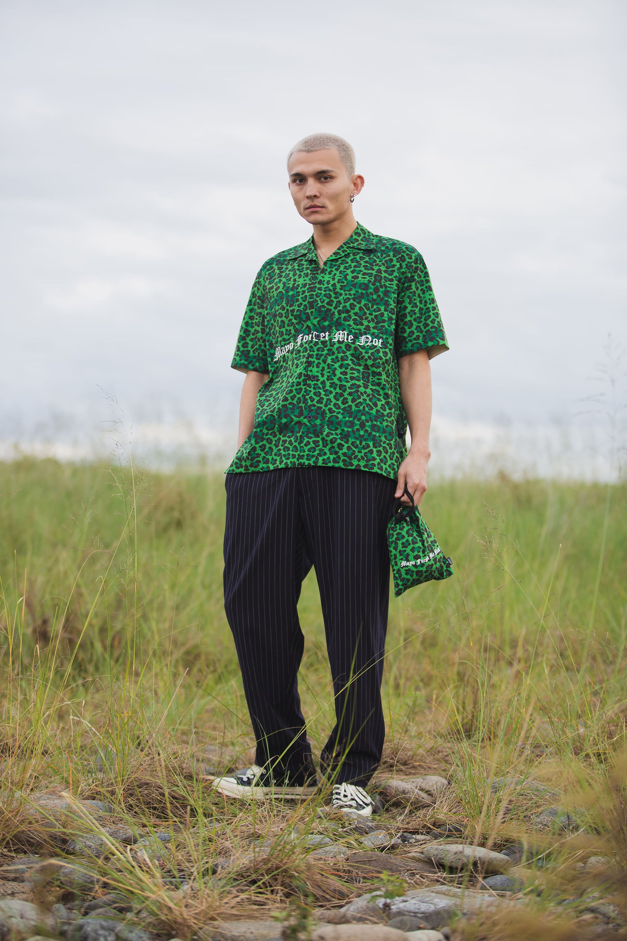 MAYO LOGO EMBROIDERY DRAWSTRING BAG