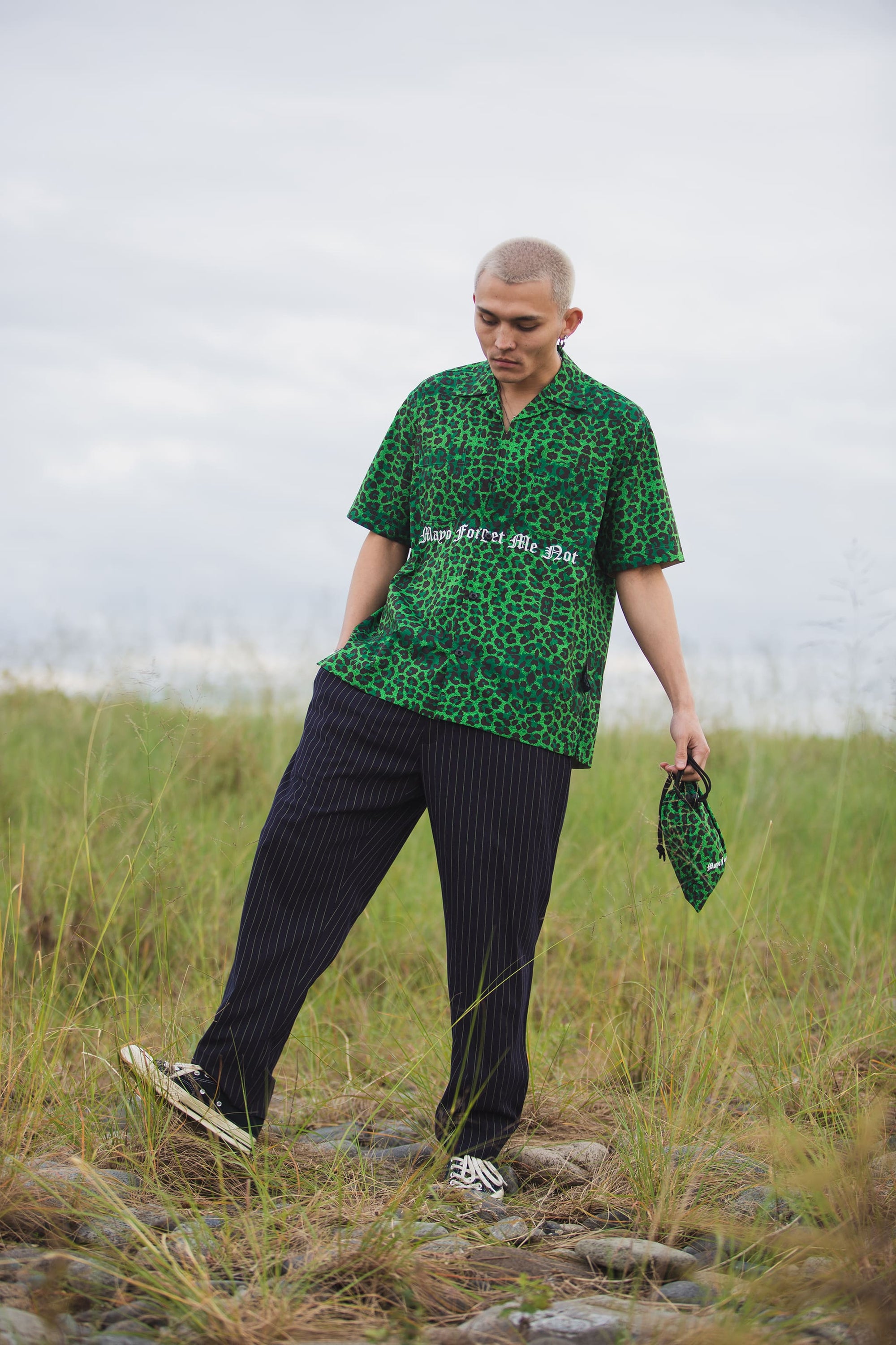 MAYO LOGO EMBROIDERY DRAWSTRING BAG