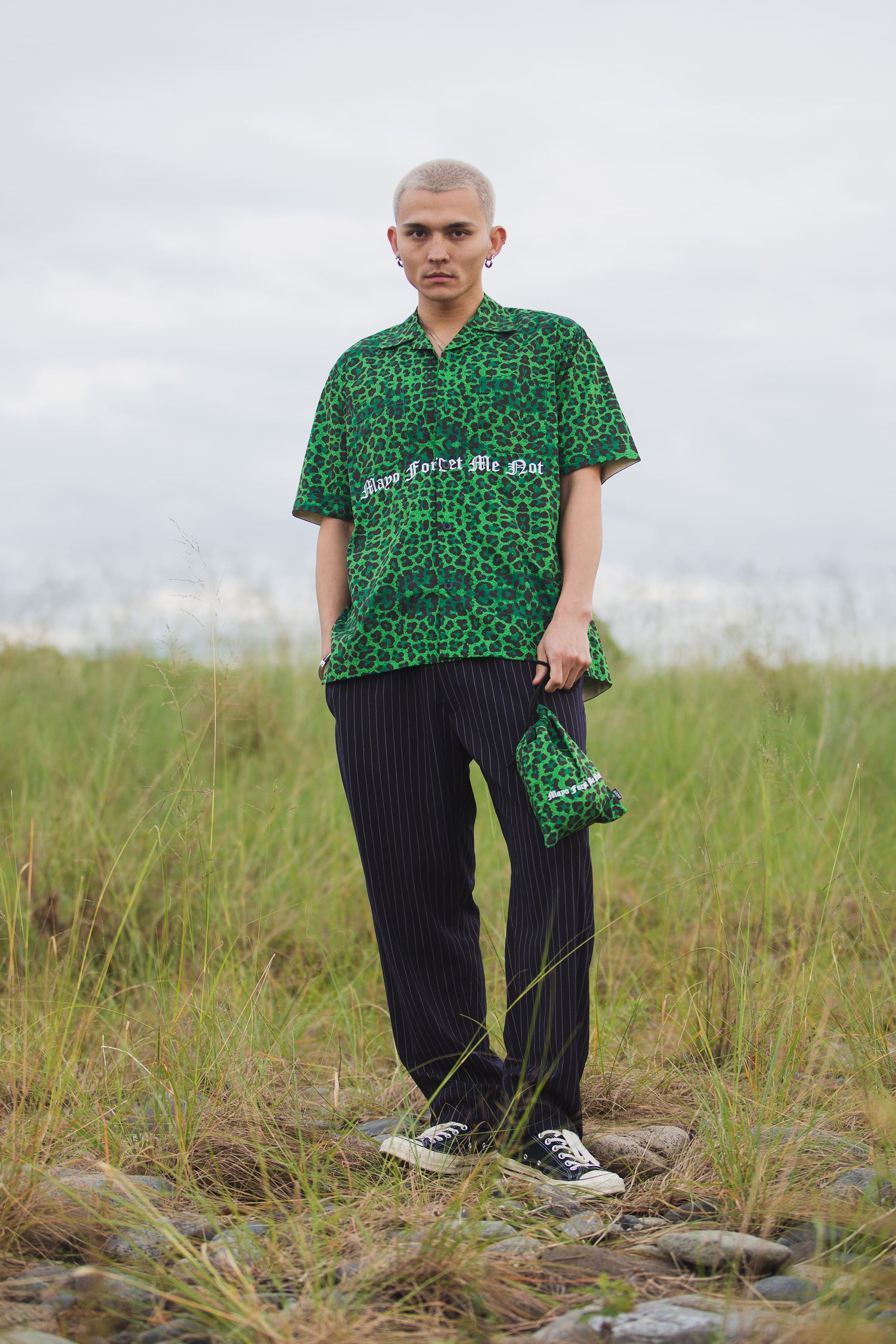 MAYO LOGO EMBROIDERY DRAWSTRING BAG