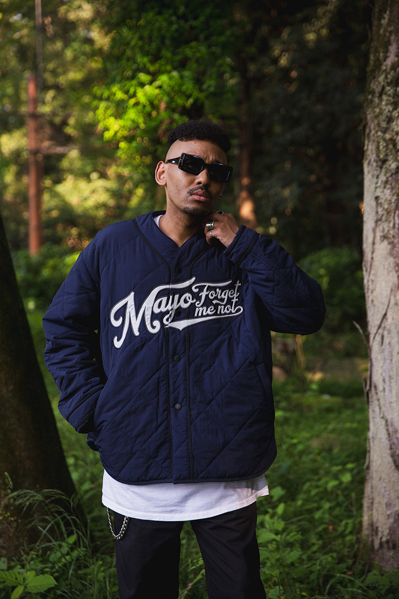 BASEBALL EMBROIDERY NYLON JKT – MAYO BASEBALL EMBROIDERY NYLON JKT – MAYO