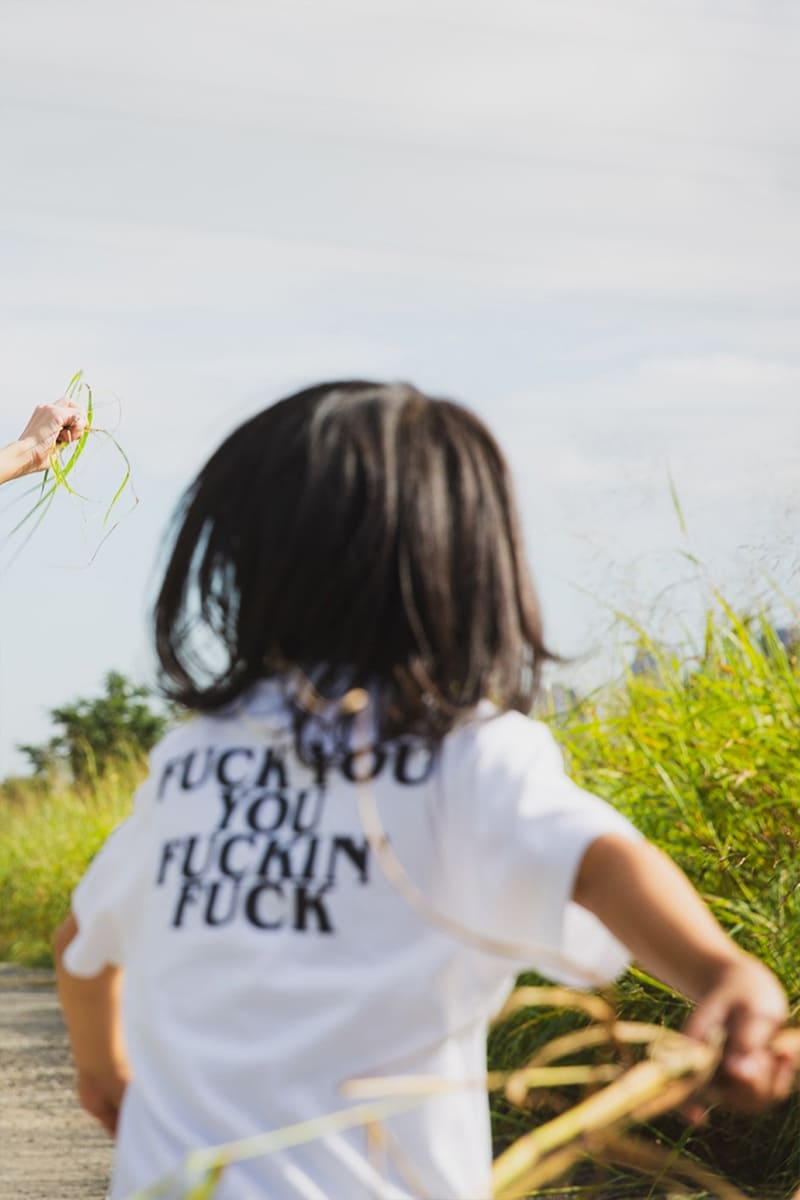 【KIDS】 F●CKIN F●CK PRINT  SHORT SLEEVE TEE - WHITE