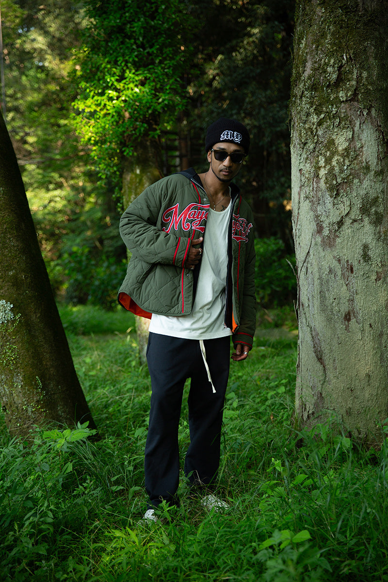 BASEBALL EMBROIDERY NYLON JKT – MAYO
