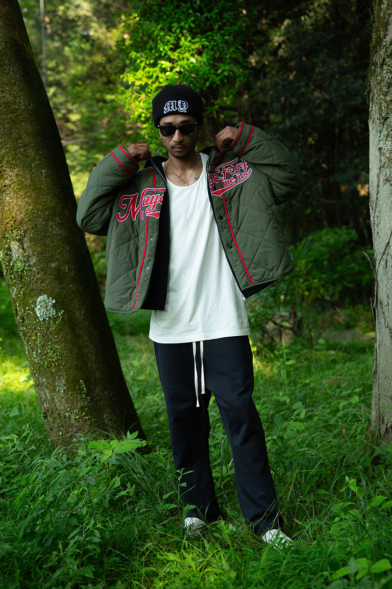BASEBALL EMBROIDERY NYLON JKT