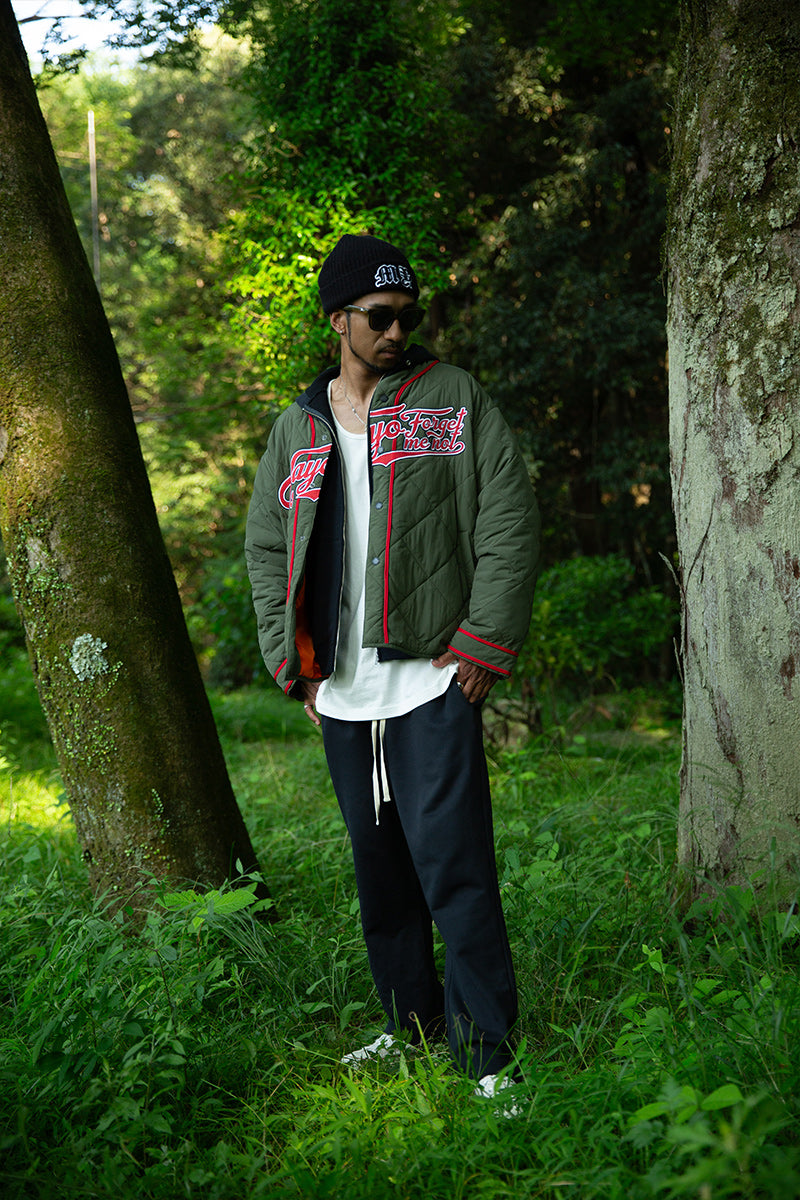 BASEBALL EMBROIDERY NYLON JKT