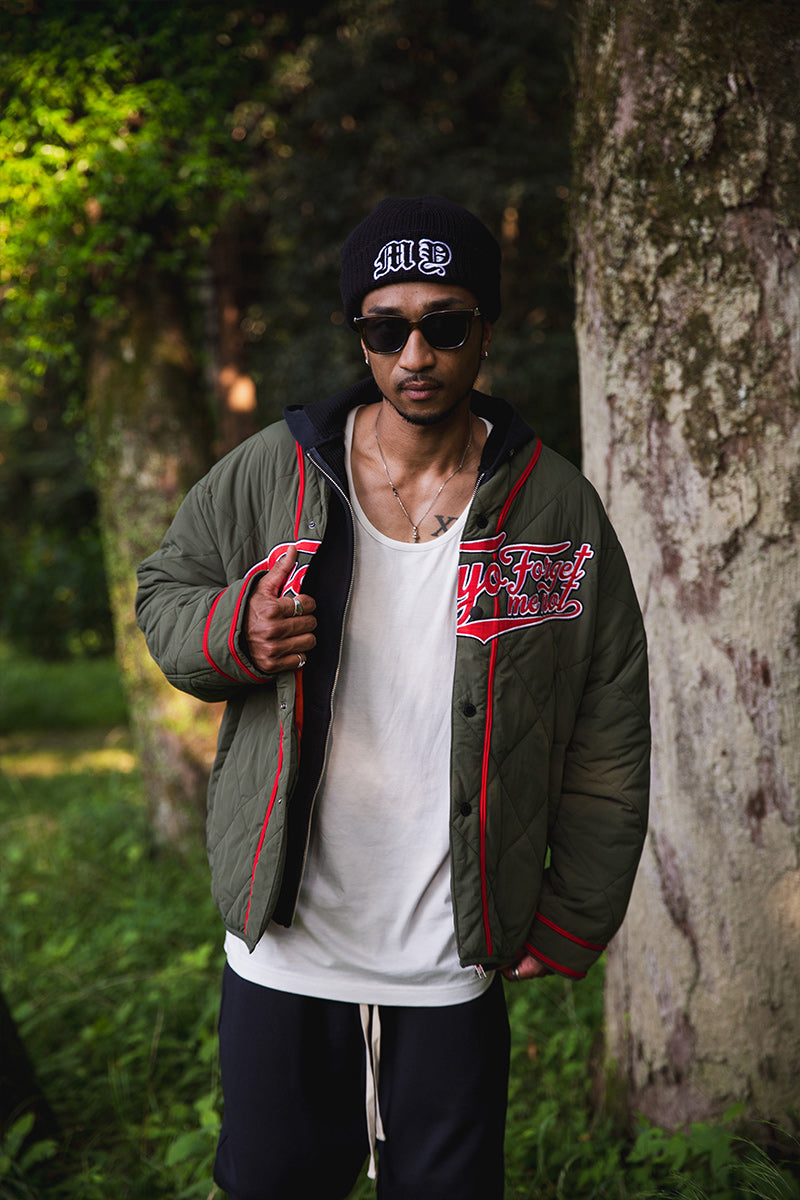 BASEBALL EMBROIDERY NYLON JKT