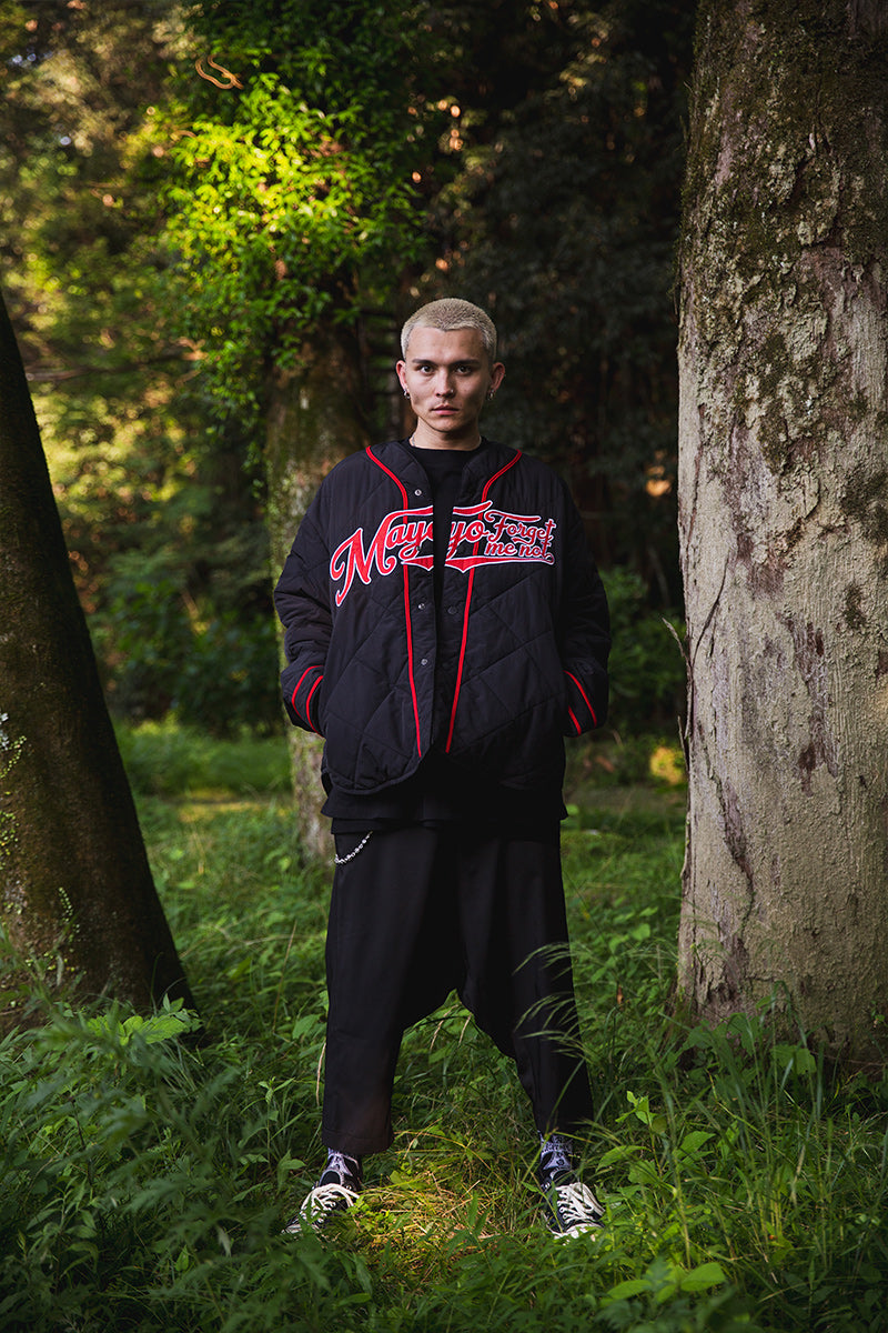 BASEBALL EMBROIDERY NYLON JKT