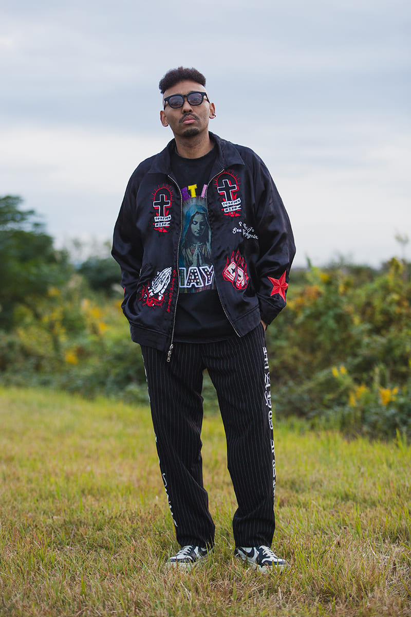 MAYO EMBROIDERY WITH COLLAR REVERSIBLE SOUVENIR JKT