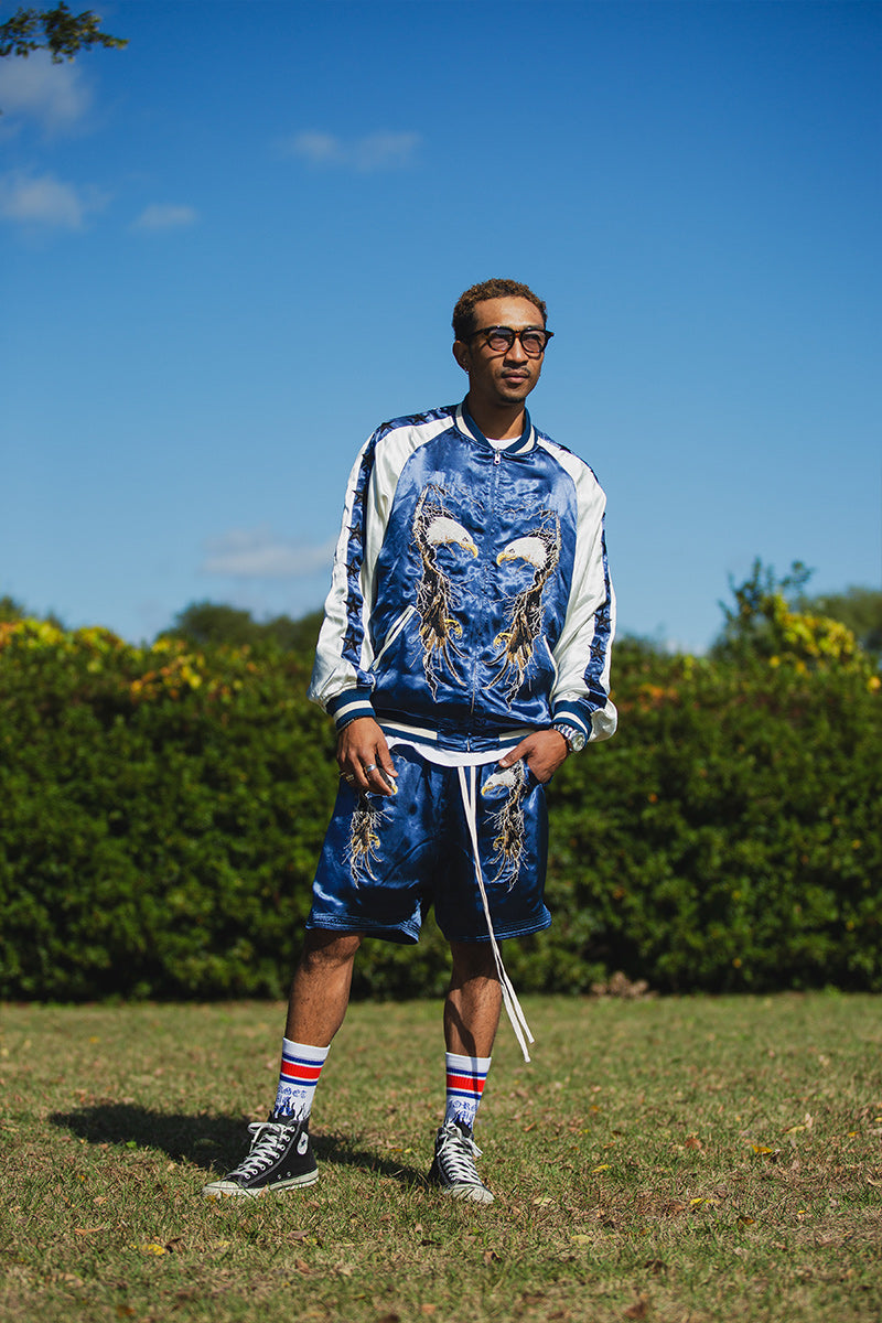 EAGLE THUNDER EMBROIDERY REVERSIBLE SOUVENIR JACKET – MAYO