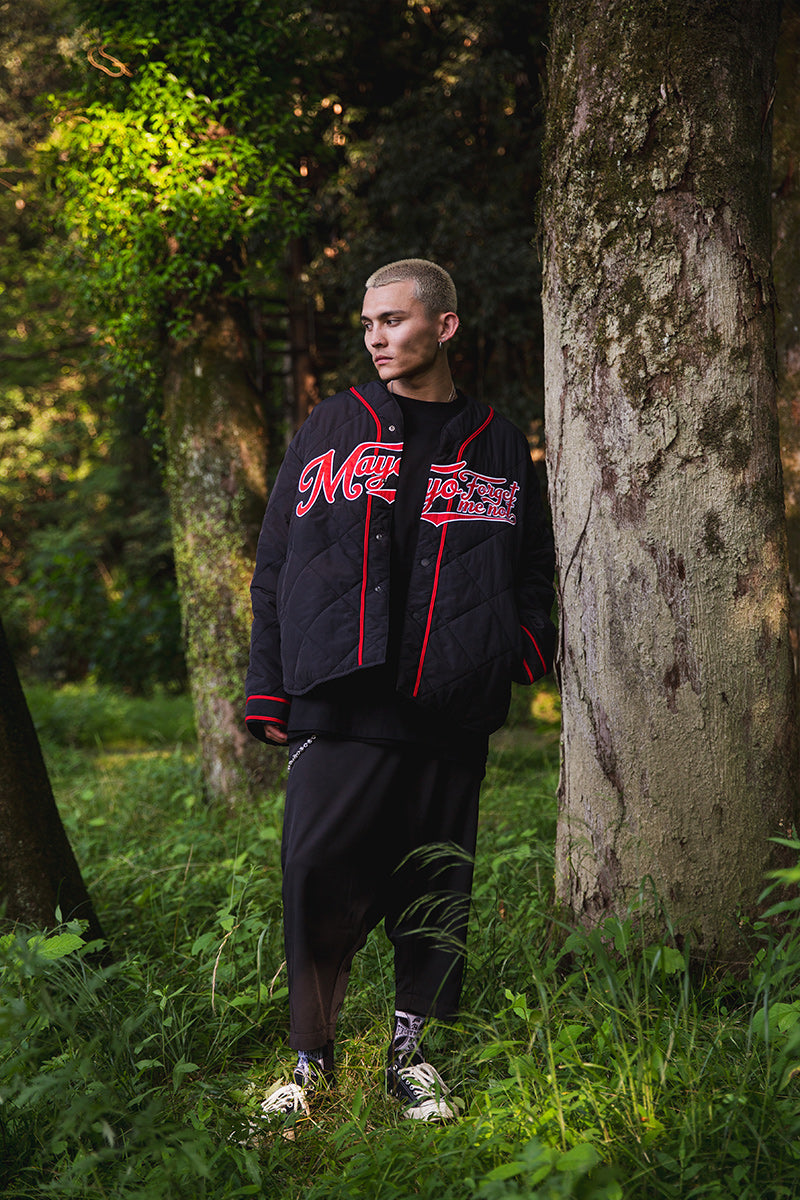 BASEBALL EMBROIDERY NYLON JKT