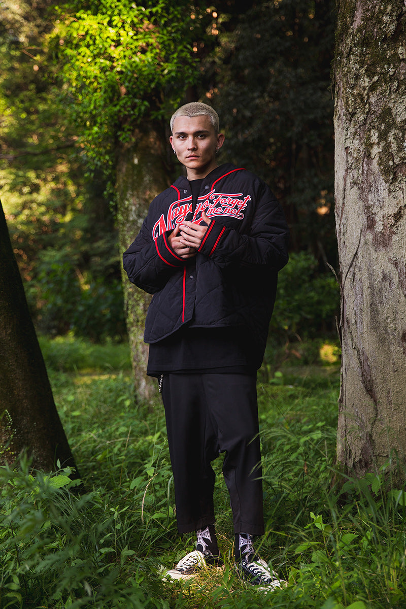 BASEBALL EMBROIDERY NYLON JKT