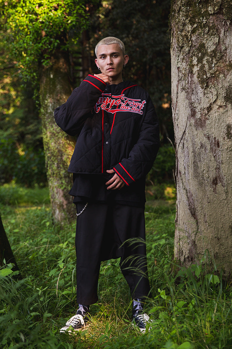 BASEBALL EMBROIDERY NYLON JKT