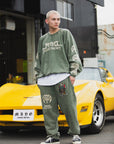 MAYO BANDANA SKULL EMBROIDERY SWEAT PANTS