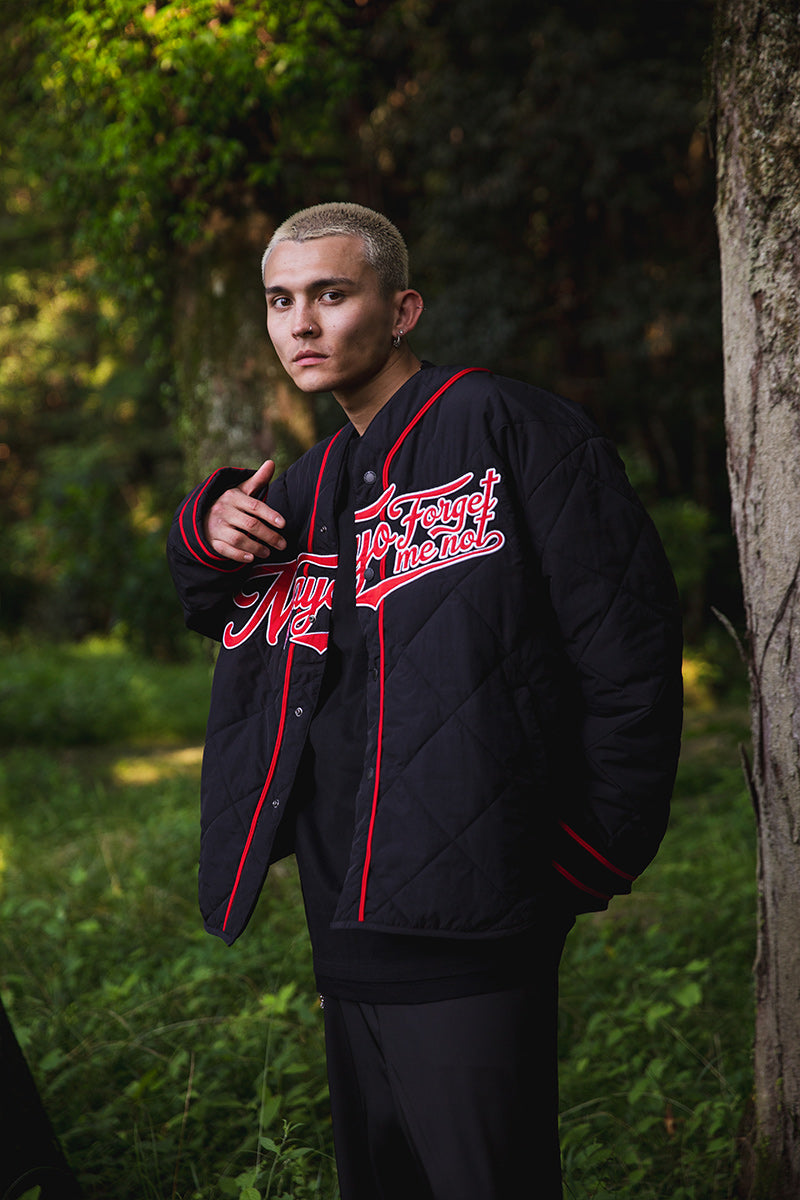 BASEBALL EMBROIDERY NYLON JKT