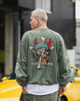 MAYO BANDANA SKULL EMBROIDERY CREW NECK SWEAT