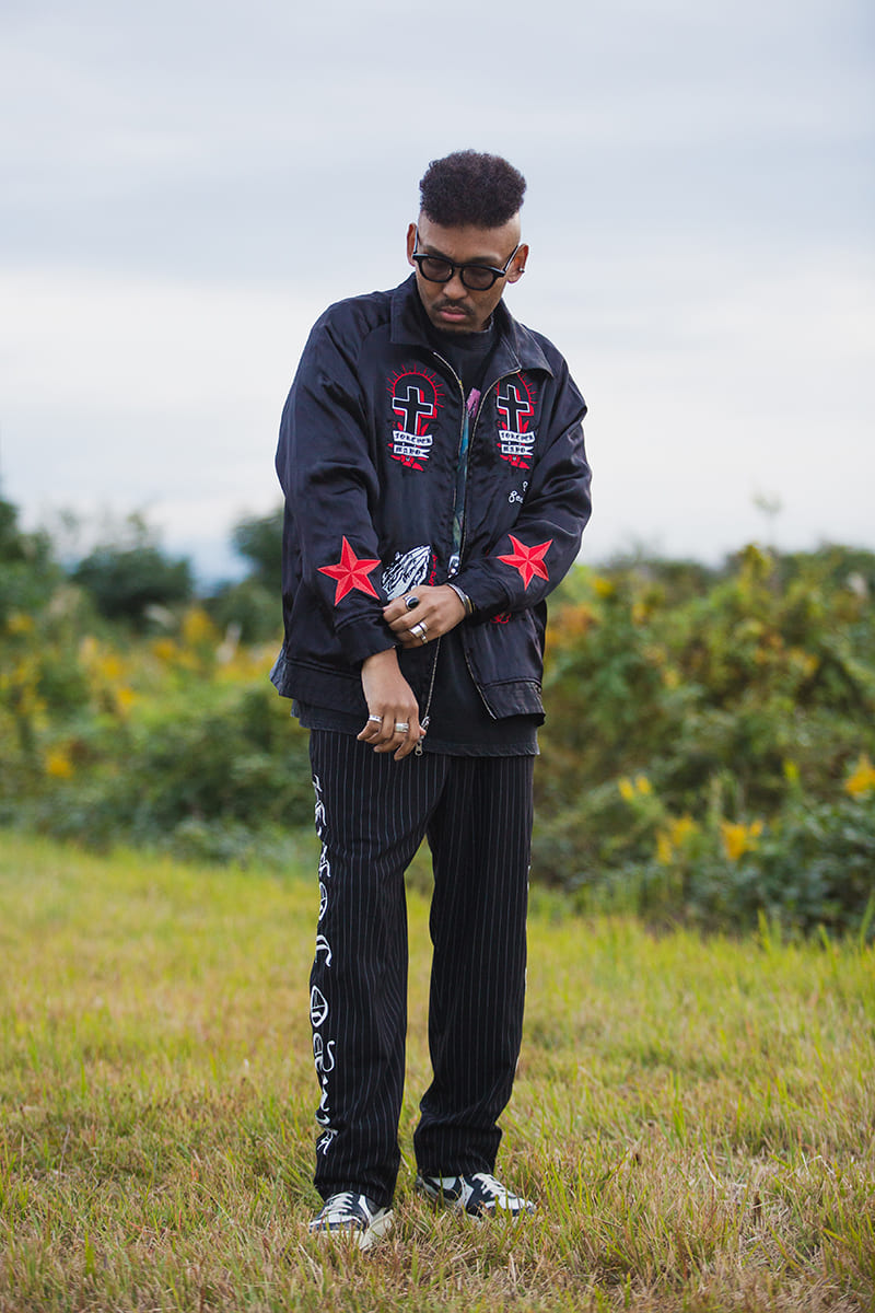 MAYO EMBROIDERY WITH COLLAR REVERSIBLE SOUVENIR JKT