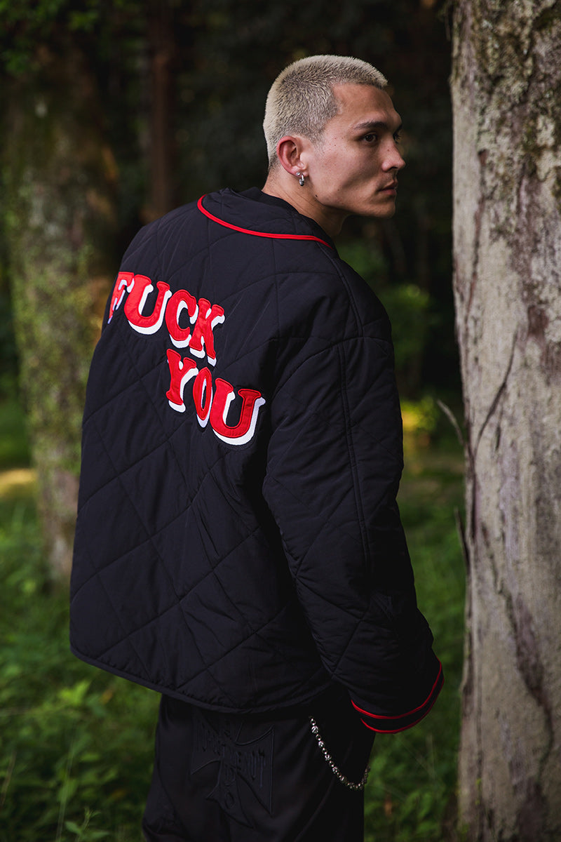 BASEBALL EMBROIDERY NYLON JKT