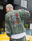 MAYO BANDANA SKULL EMBROIDERY CREW NECK SWEAT