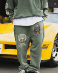 MAYO BANDANA SKULL EMBROIDERY SWEAT PANTS