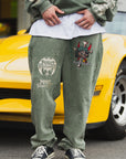 MAYO BANDANA SKULL EMBROIDERY SWEAT PANTS
