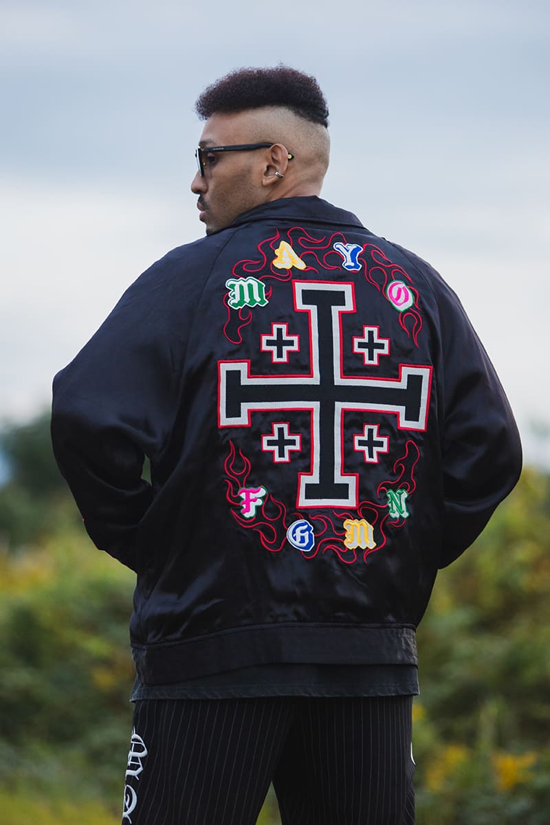 MAYO EMBROIDERY WITH COLLAR REVERSIBLE SOUVENIR JKT