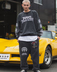 MAYO BANDANA SKULL EMBROIDERY SWEAT PANTS