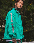 【WEB LIMITED】MAYO BONES Embroidery Nylon Anorak - KINMIYA BLUE