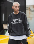 MAYO BANDANA SKULL EMBROIDERY CREW NECK SWEAT