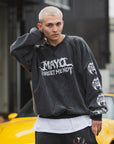 MAYO BANDANA SKULL EMBROIDERY CREW NECK SWEAT