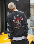 MAYO BANDANA SKULL EMBROIDERY CREW NECK SWEAT