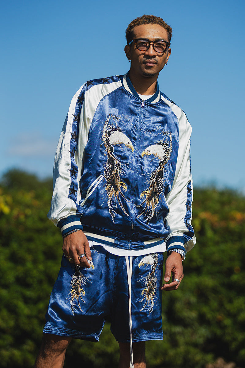EAGLE THUNDER EMBROIDERY REVERSIBLE SOUVENIR JACKET – MAYO