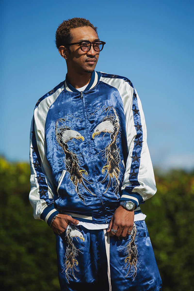 EAGLE THUNDER EMBROIDERY REVERSIBLE SOUVENIR JACKET – MAYO