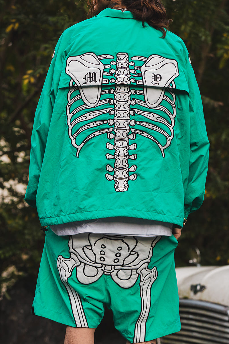 MAYO】【WEB限定】MAYO BONES 刺繍アノラック - キンミヤブルー