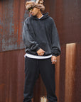 FADE PLAIN EMBROIDERY SWEAT PANTS