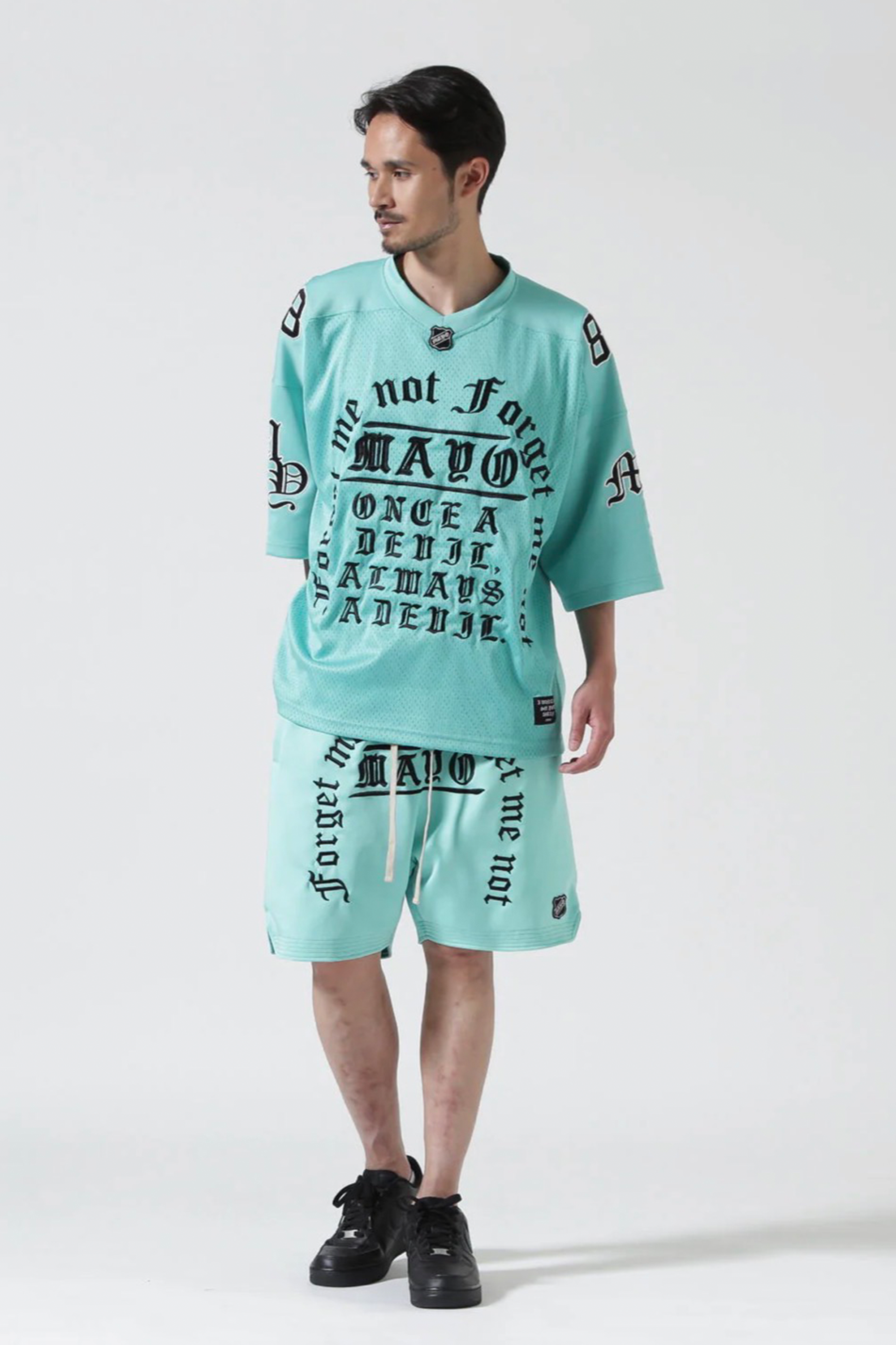 MAYO MESSAGE EMBROIDERY GAME SHORT SLEEVE SHIRT