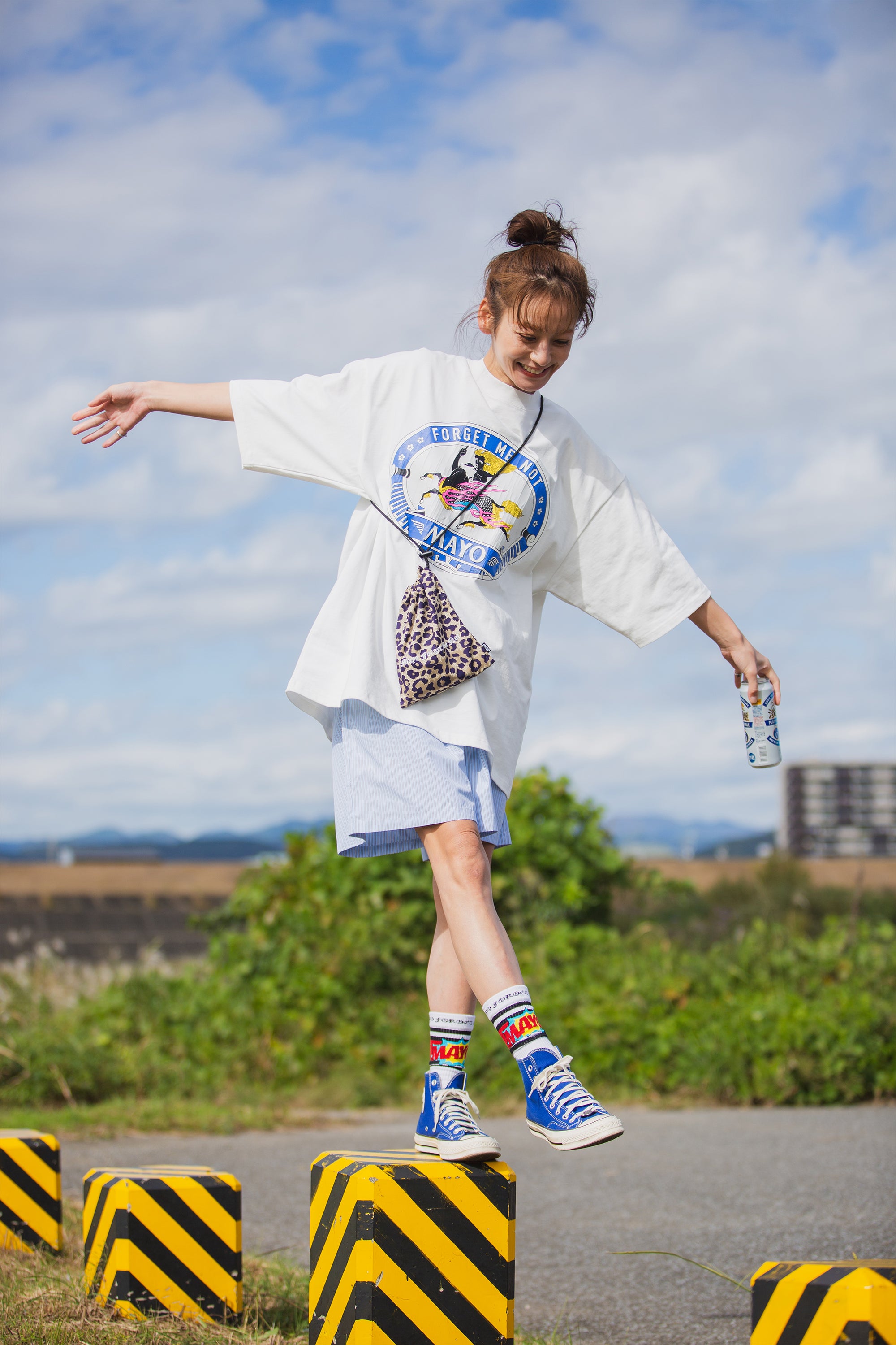 MAYO LOGO EMBROIDERY DRAWSTRING BAG