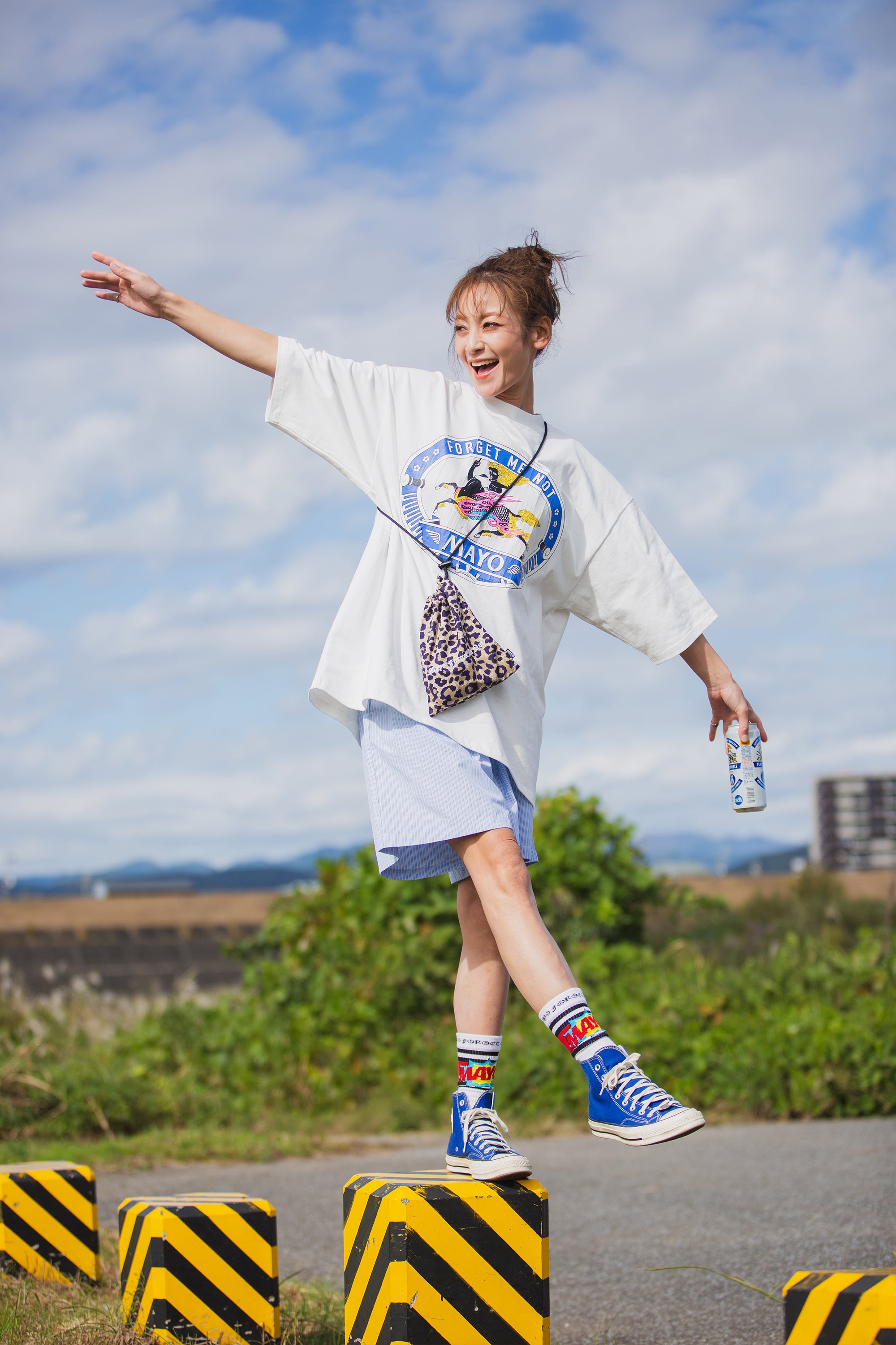 MAYO LOGO EMBROIDERY DRAWSTRING BAG