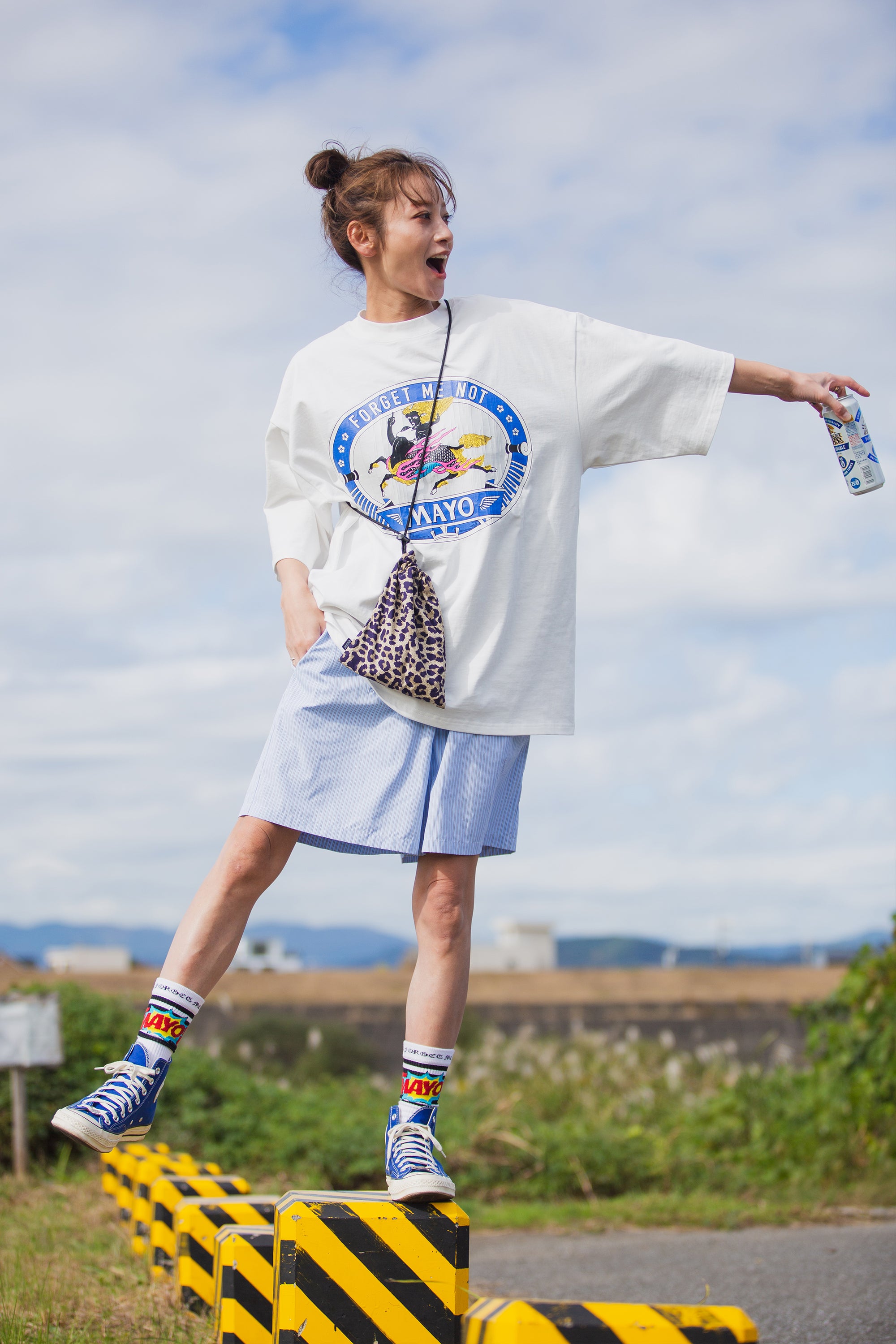 MAYO LOGO EMBROIDERY DRAWSTRING BAG