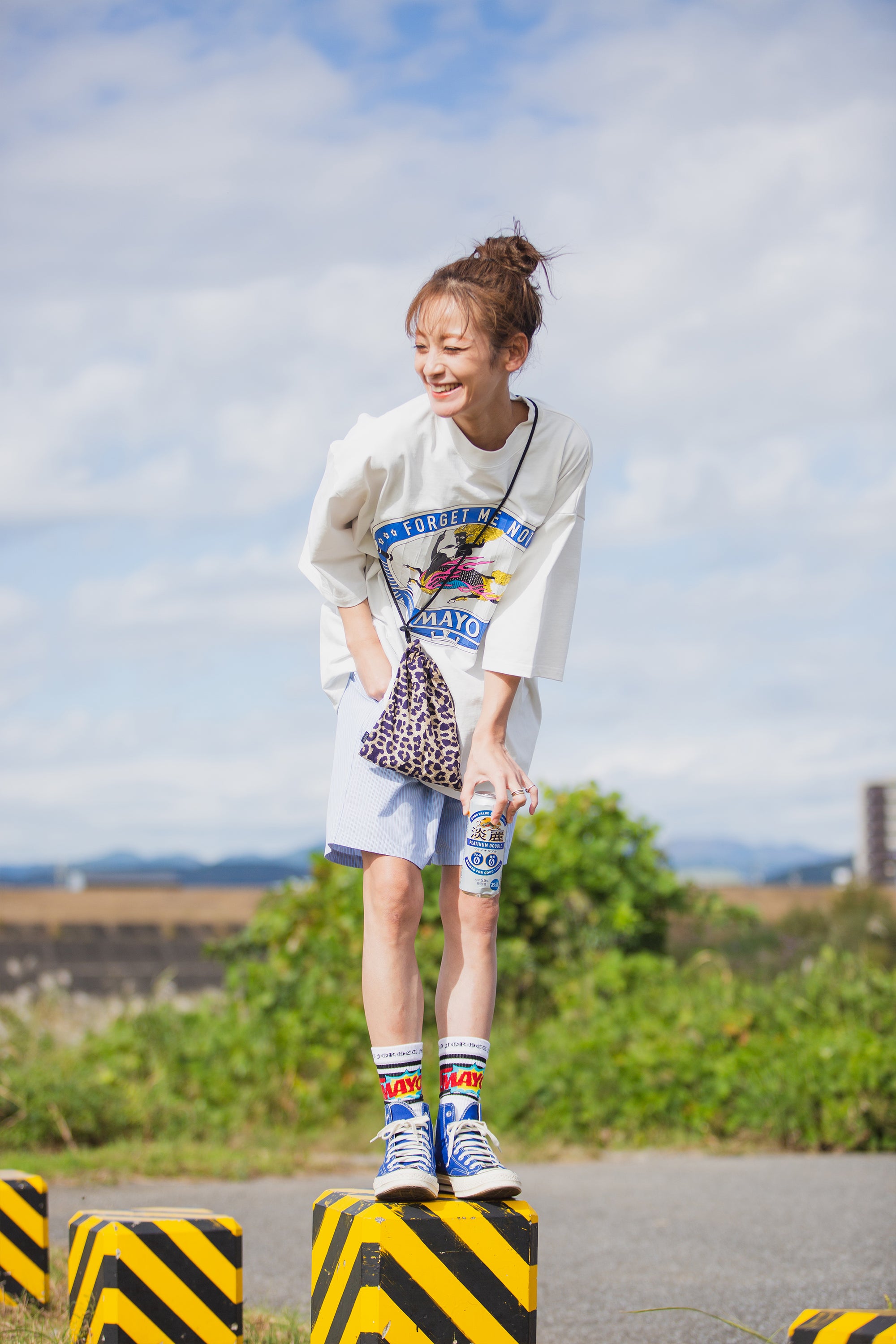 MAYO LOGO EMBROIDERY DRAWSTRING BAG