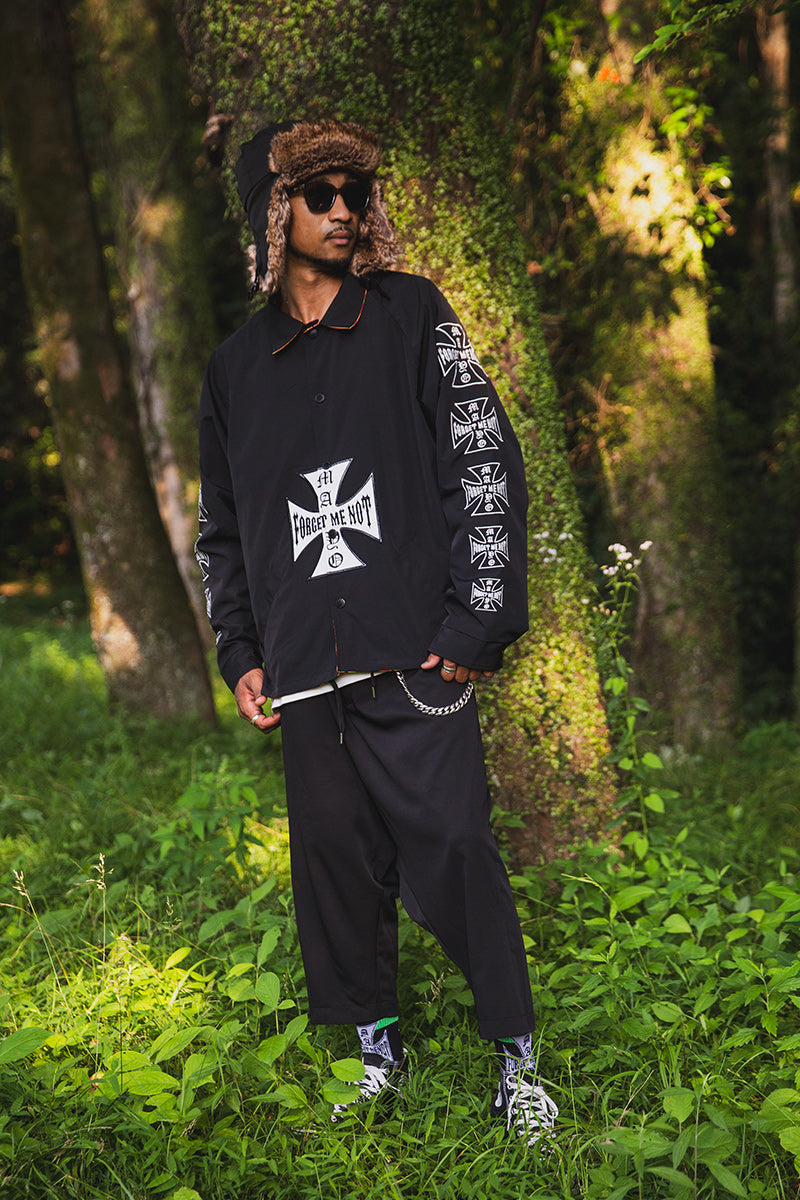 IRON CROSS EMBROIDERY SARROUEL PANTS